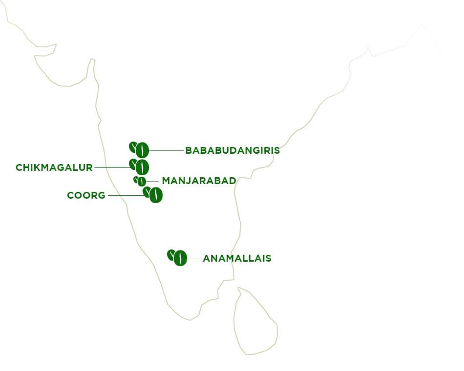 Our Estates Map - Tata Coffee